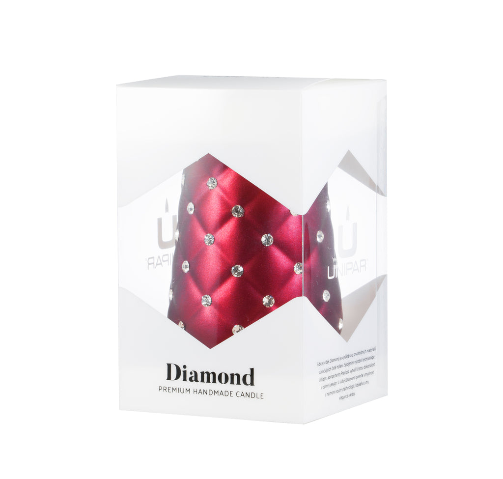 UNIPAR - Червена свещ с диаманти Preciosa