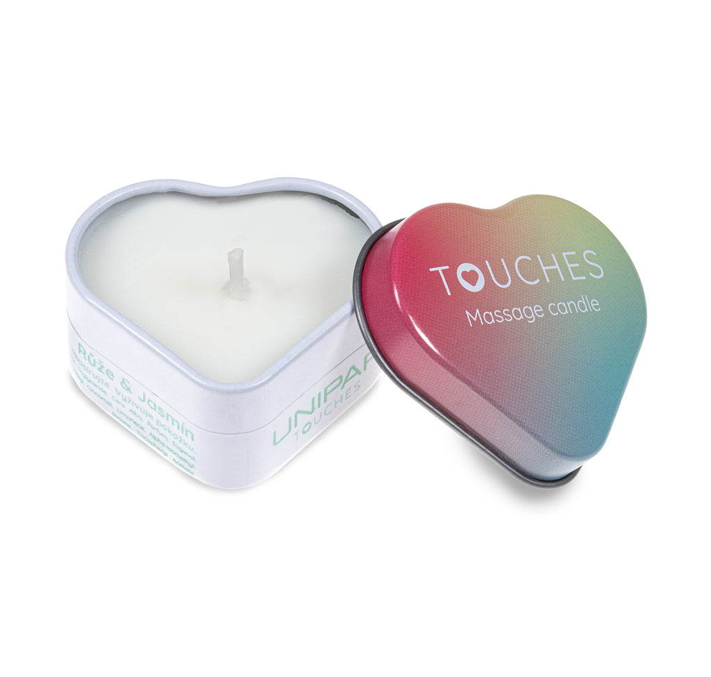 UNIPAR - Релаксираща свещ с масажно олио - роза и жасмин