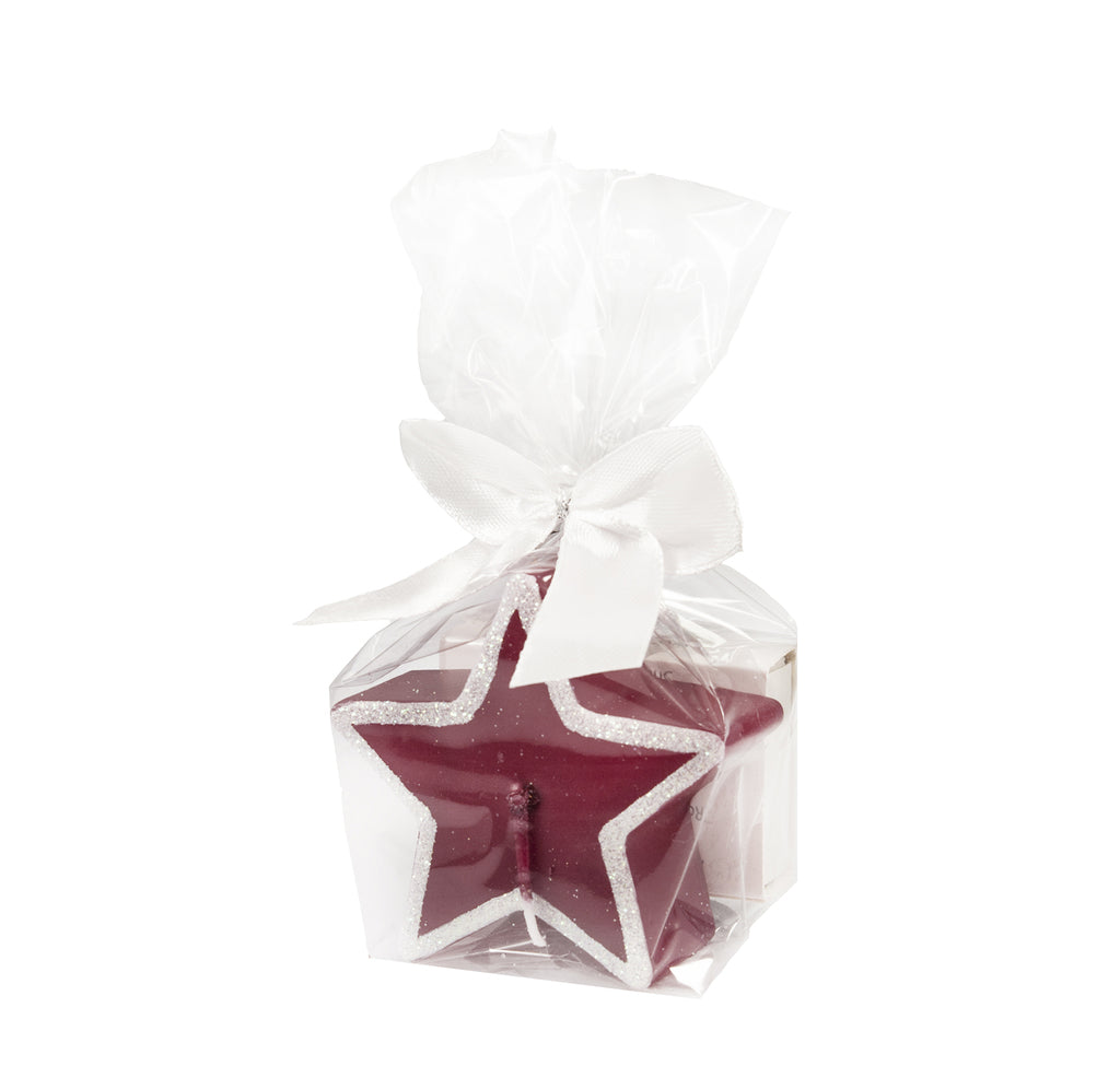 UNIPAR - Празнична свещ във формата на звезда - плаваща, червена